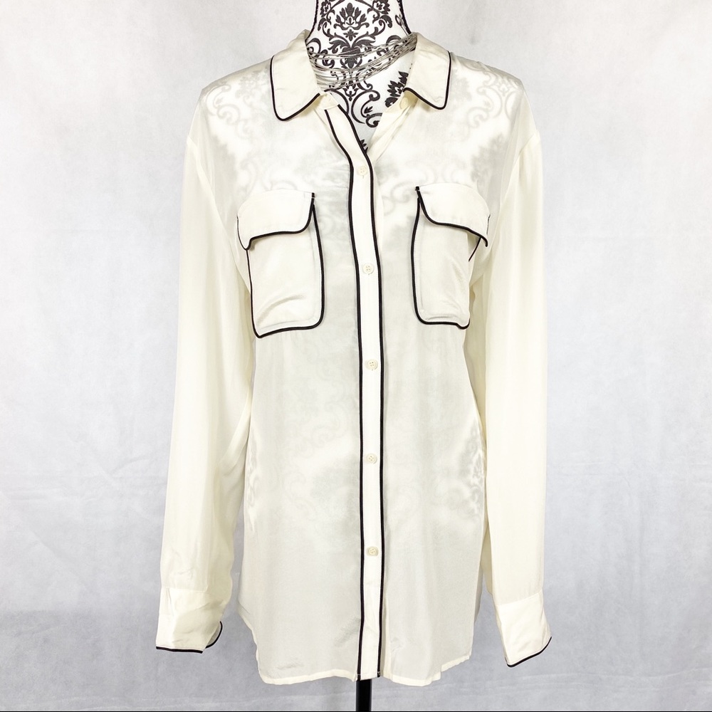 Victoria Secret | Blouse Top 100% Silk Long Sleeve